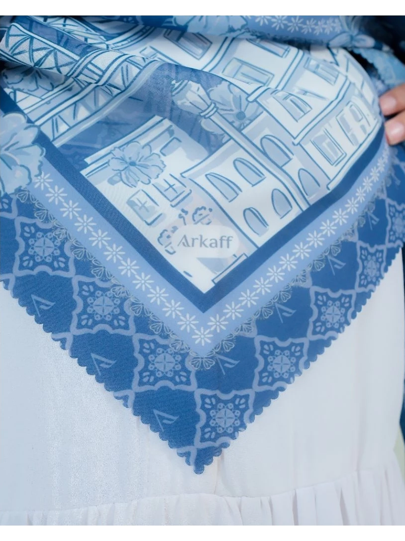 Hijab Syari 140 Corak - Khadijah Scarf Poly Cotton | Jilbab Segiempat - Image 8